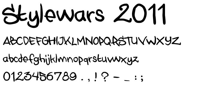 STYLEWARS 2011 font